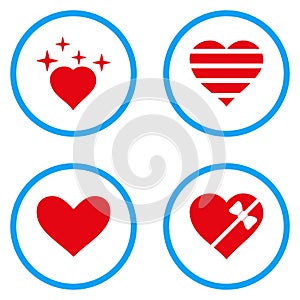 Favourites Heart Rounded Vector Icons