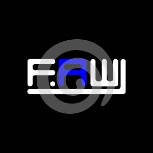 FAW letter logo creative design with vector graphic, FAW