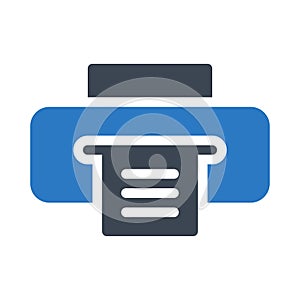 Fax glyph colour vector  icon