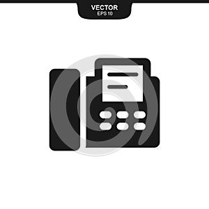 fax icon. Facsimile icon vector