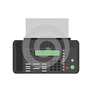 Fax icon vector illustration business phone sign. Office fax communication mail contact icon printer. Email button business sign