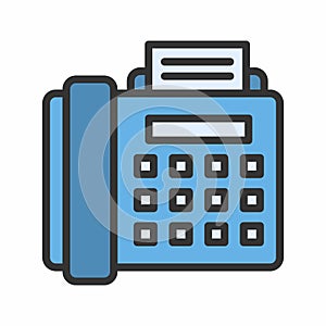Fax icon vector image.