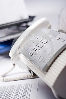 Fax machine. Conceptual image