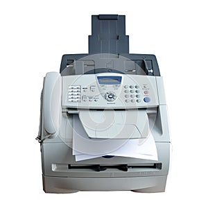 Fax Machine Cutout Isolated