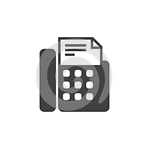 fax machine icon , telefax solid logo illustration, pictog