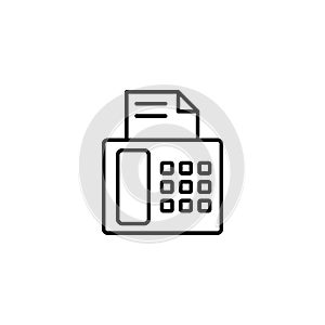 Fax machine icon on white background