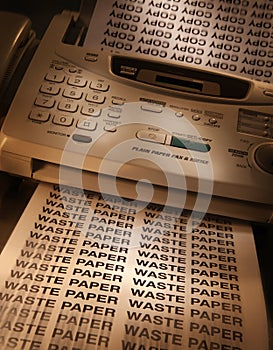 Fax machine making copies photo