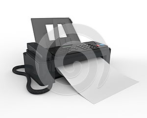 Fax Machine with Paper