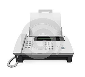 Fax Machine with Paper