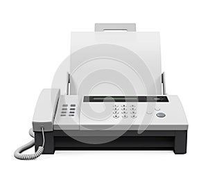 Fax Machine with Paper