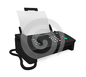 Fax Machine with Paper