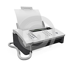 Fax Machine with Paper