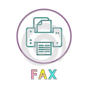 Fax Machine Technology Icon Vector Illustration