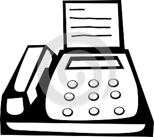 Fax machine vector illustration
