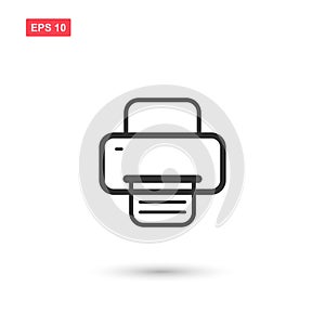 Fax or printer vector icon isolated photo