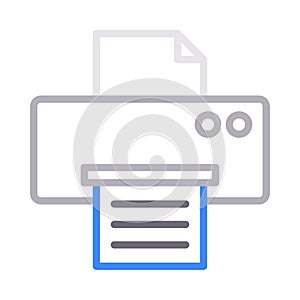 Fax reception vector  color line icon