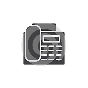 Fax telephone vector icon