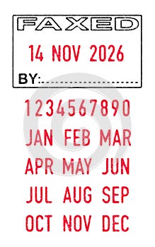 Faxed stamp with date