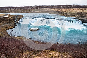 Faxi waterfall or faxafoss waterfall is in Iceland.