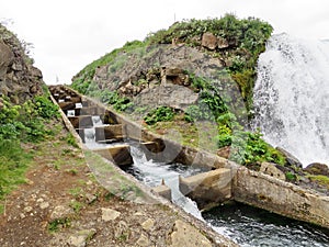 Iceland Faxi Waterfall and Salmon Ladder 2017