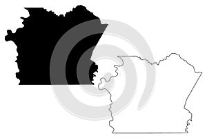 Fayette County, Commonwealth of Pennsylvania U.S. county, United States of America, USA, U.S., US map vector illustration,