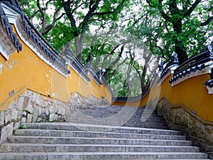 Fayu temple stairs in Putuo mountain