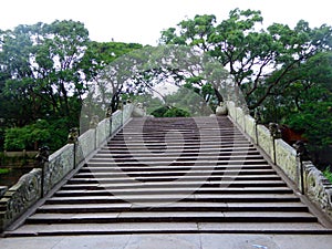 Fayu temple stairs in Putuo mountain