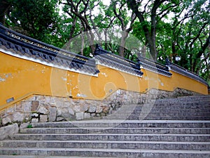 Fayu temple stairs in Putuo mountain
