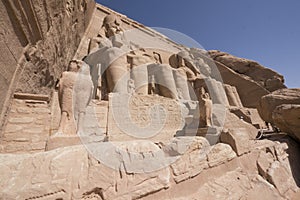 FaÃÂ§ade Great Temple of Ramses II, Abu Simbel, Egypt photo