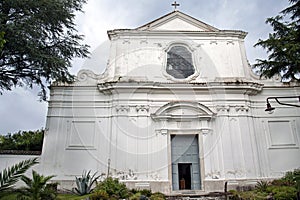 Façade of the ancient church Saint Maria degli Angeli, Visciano, Naples, Italy