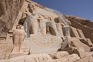 FaÃ§ade Great Temple of Ramses II in Abu Simbel, Egypt