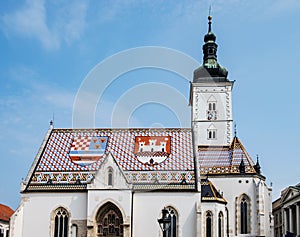 FaÃ§ade of St. Mark`s Church, Zagreb