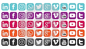 Squared shape social media icon