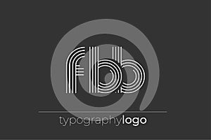 FBB modern geometric typography logo