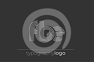 FBE modern geometric typography logo