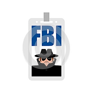 Fbi badge isolated. Federal Bureau of Investigation sign photo