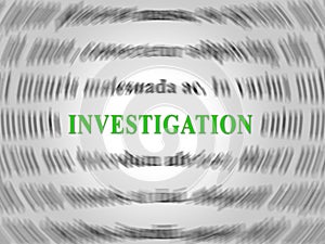 Fbi Investigation Word Depicting Federal Bureau Scrutiny And Analyzing Suspicious Suspect 3d Illustration photo