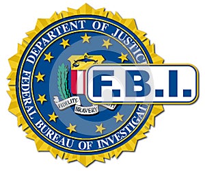 FBI Seal Mockup Over A White Background photo