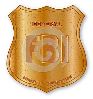 FBI Spoof Shield Badge On White Background photo