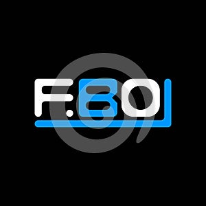 FBO letter logo creative design with vector graphic, FBO