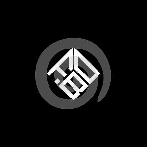 FBO letter logo design on black background. FBO creative initials letter logo concept. FBO letter design