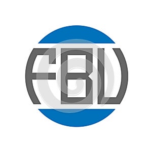 FBU letter logo design on white background. FBU creative initials circle logo concept