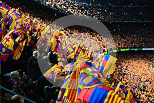 FC Barcelona football match - tifo display
