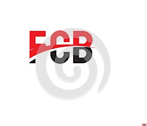 FCB Letter Initial Logo Design Vector Illustration