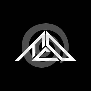 FCD letter logo creative design with vector graphic, FCD simple and modern logo in triangle shape