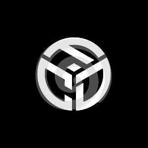 FCD letter logo design on black background. FCD creative initials letter logo concept. FCD letter design