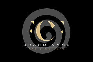 FCF abstract letter logo design