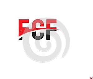 FCF Letter Initial Logo Design Vector Illustration