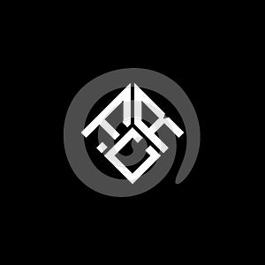 FCR letter logo design on black background. FCR creative initials letter logo concept. FCR letter design
