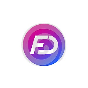 FD letters logo design for apps